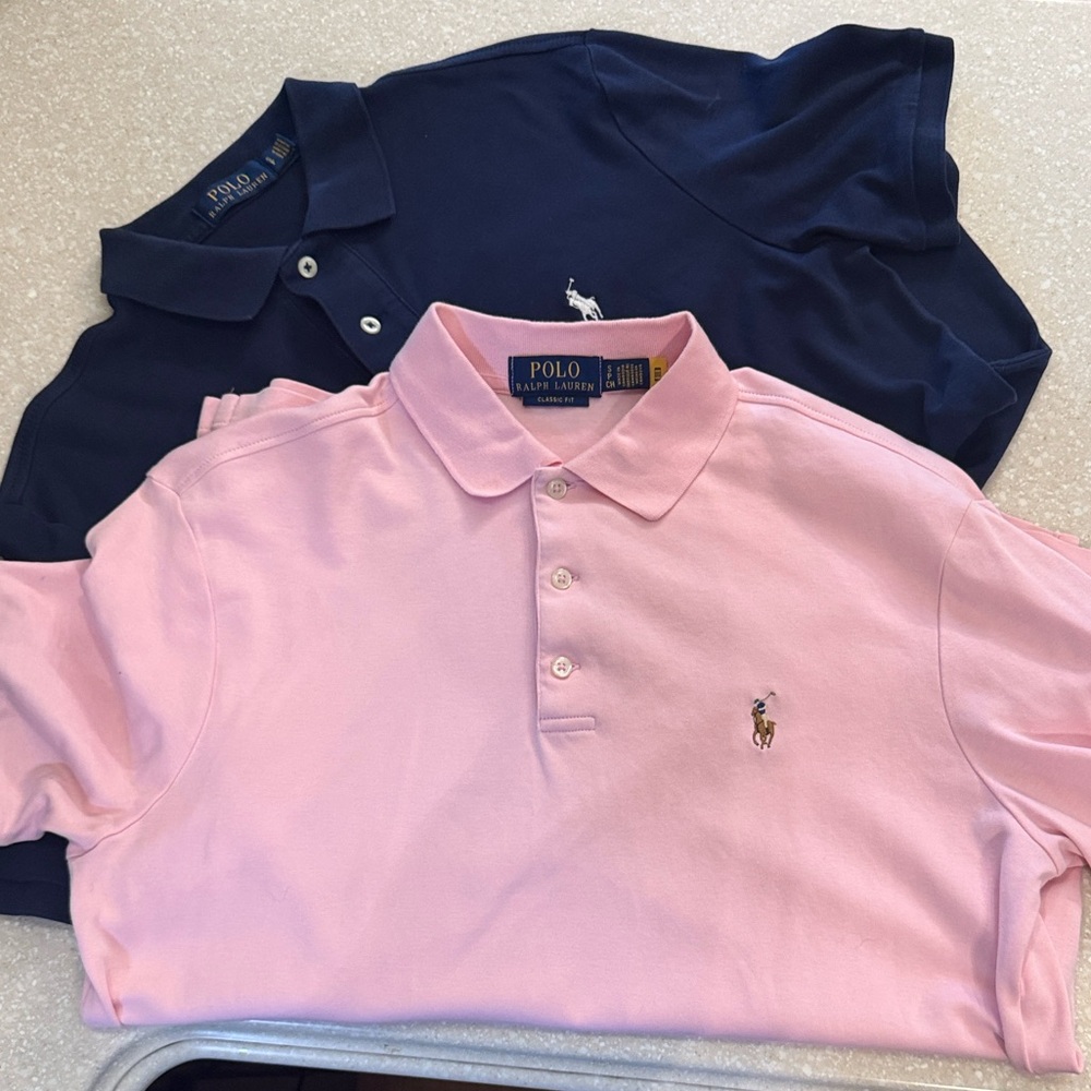 Polo Ralph Lauren Men’s Polos Sz S Pink/Navy